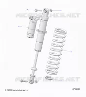 SUSPENSION, REAR SHOCK MOUNTING