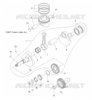 MOTOR, KURBELWELLE AND KOLBEN