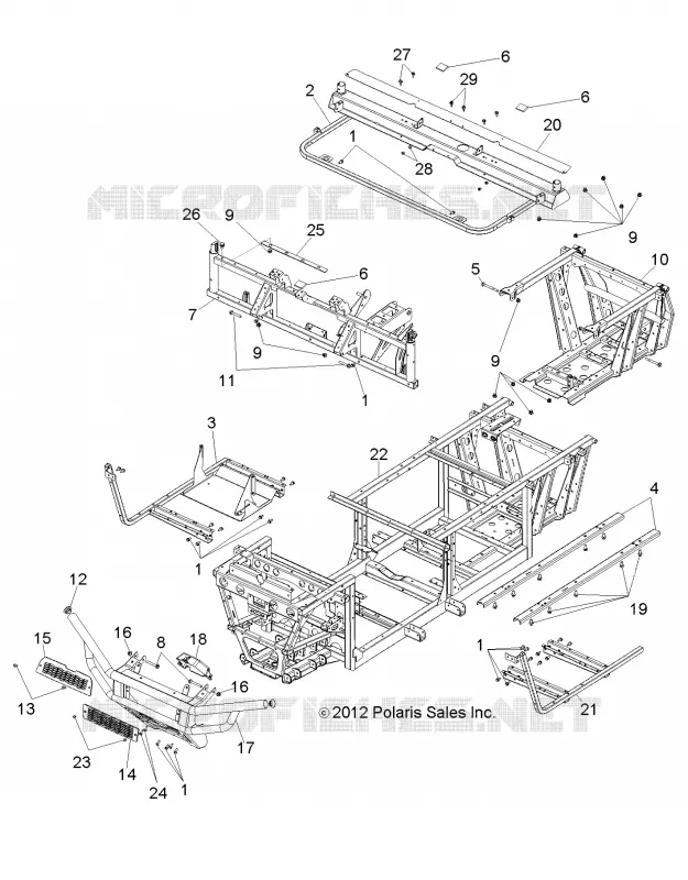 CHASSIS, RAHMEN AND FRONT BUMPER