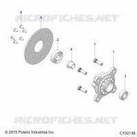 RADS, FRONT HUB AND BRAKE DISK
