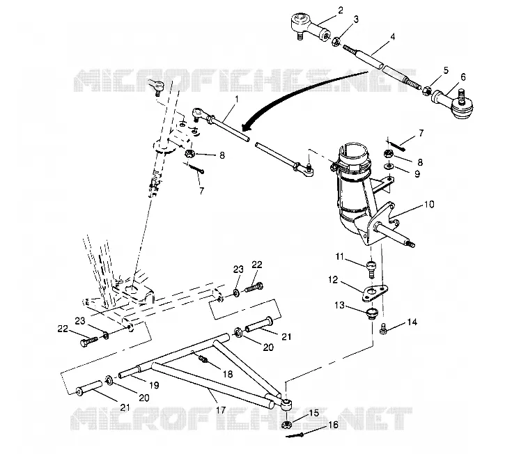 Querlenker Vorderachse   Lenkung ZUGANKERN 2x4 400L W947540 (4926752675B006)