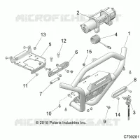 FRONTSTOSSSTANGE, W/WINCH