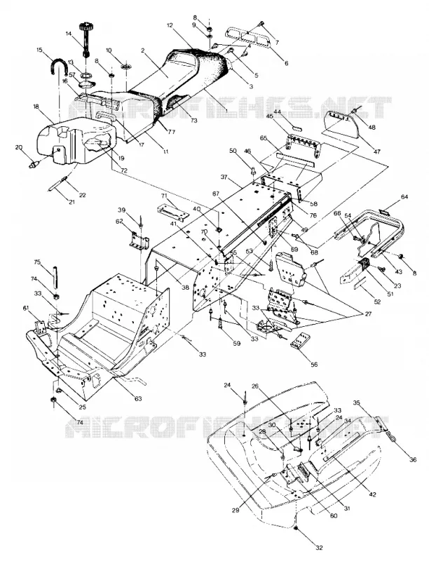 CHASSIS AND SITZ 500 AND 500 CLASSIC UPDATED 2/90 (4916791679001A)