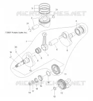 MOTOR, KURBELWELLE AND KOLBEN