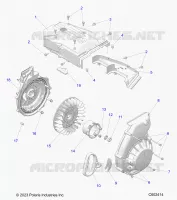 ENGINE, BLOWER HOUSING AND RÃŒCKZUG STARTER