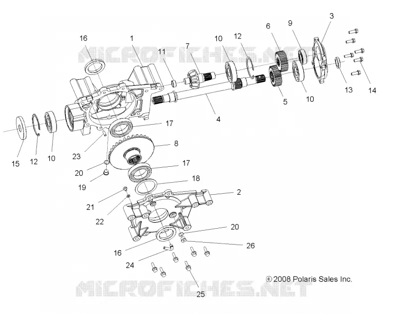 ANTRIEB, MID GETRIEBEGEHÄUSE INTERNALS