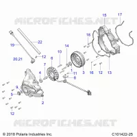 ENGINE, STATOR COVER AND SCHWUNGRAD