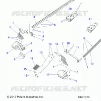 CHASSIS, CLUTCH GUARD, FOOTRESTS, TUNNEL GRIPS