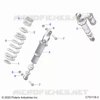 SUSPENSION, REAR SHOCK MOUNTING