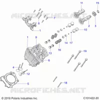ENGINE, ZYLINDERKOPF, CAMS AND VALVES