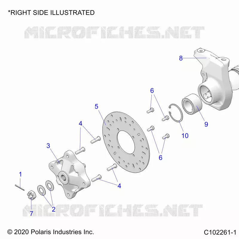 FRONT SUSPENSION HUB, CARRIER, AND BRAKE DISC