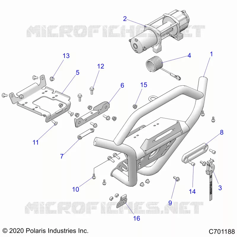 CHASSIS, FRONT BUMPER, W/WINDE