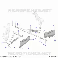 SUSPENSION, A-ARM AND STREBE MOUNTING