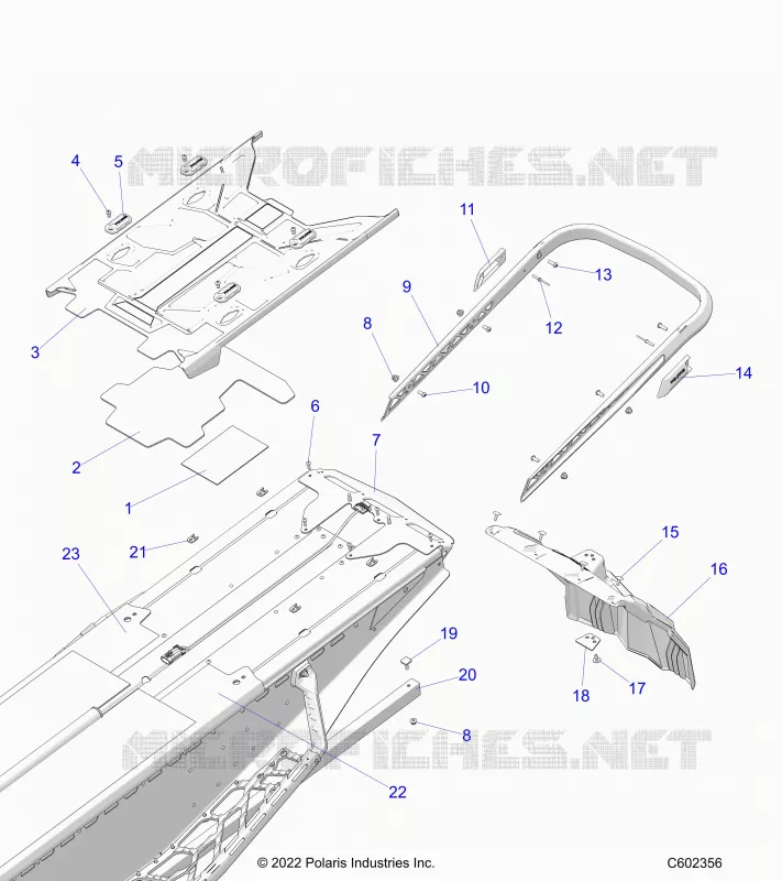STOSSSTANGE, REAR, CLOSEOFF, TUNNEL COVER