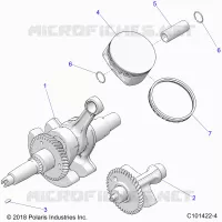 ENGINE, KURBELWELLE, PISTON AND BALANCE SHAFT