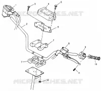 HANDLEBAR SPORT 400L W97BA38C AND TRAIL BLAZER W97BA25C (4940124012B007)