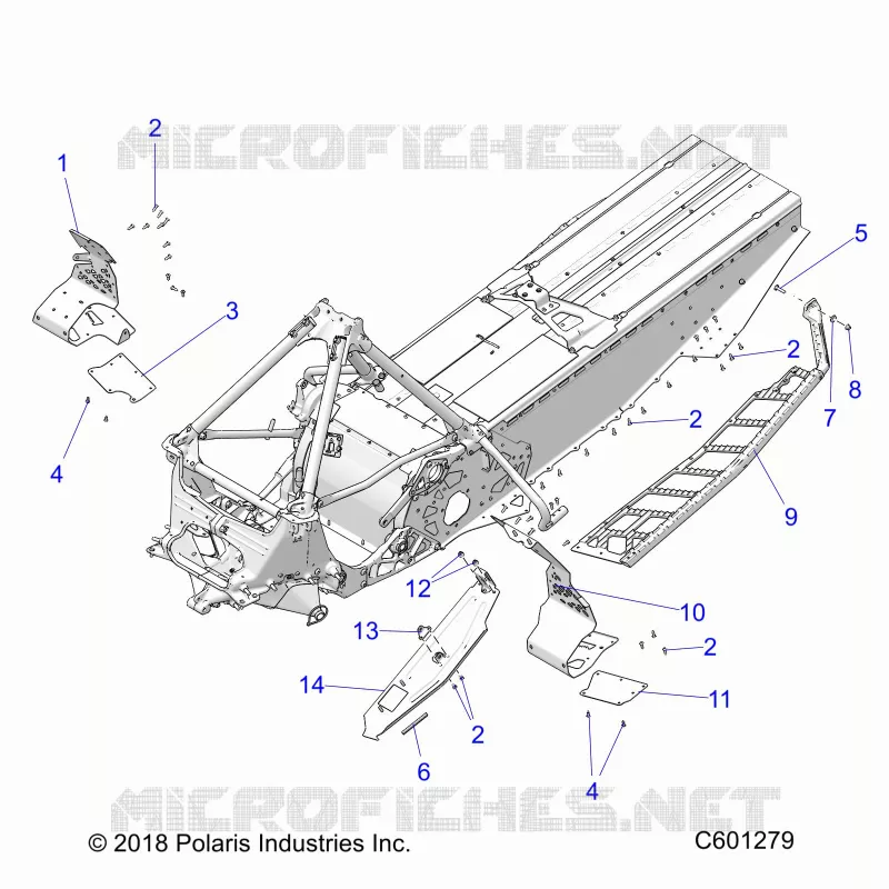 CHASSIS, CLUTCH GUARD/FOOTRESTS/RUNNING BOARDS