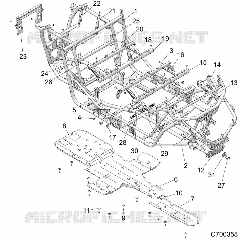CHASSIS, MAIN FRAME AND SKID PLATES