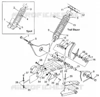 Schwingarm   SCHOCK Sport 400L W97BA38C and Trail Blazer W97BA25C (4940124012B011)