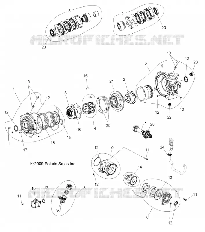 ANTRIEB, FRONT GETRIEBEGEHÄUSE INTERNALS (Built 3/06/10 and After)