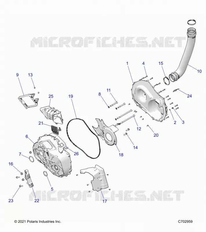 ANTRIEB, CLUTCH COVER AND DUCTING