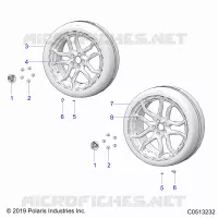 RADS, FRONT AND REAR (SL MODELS)