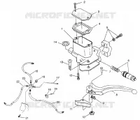 KONTROLLEN-MASTER CYLINDER/BREMSE LINE SCRAMBLER 400 W98BC38C (4947254725B012)