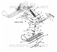 FRONT SUSPENSION AND SKI LITE 0963433, EURO LITE E963433 AND LITE DELUXE 09 (4931663166B001)