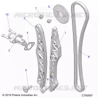 CAM CHAIN AND TENSIONER