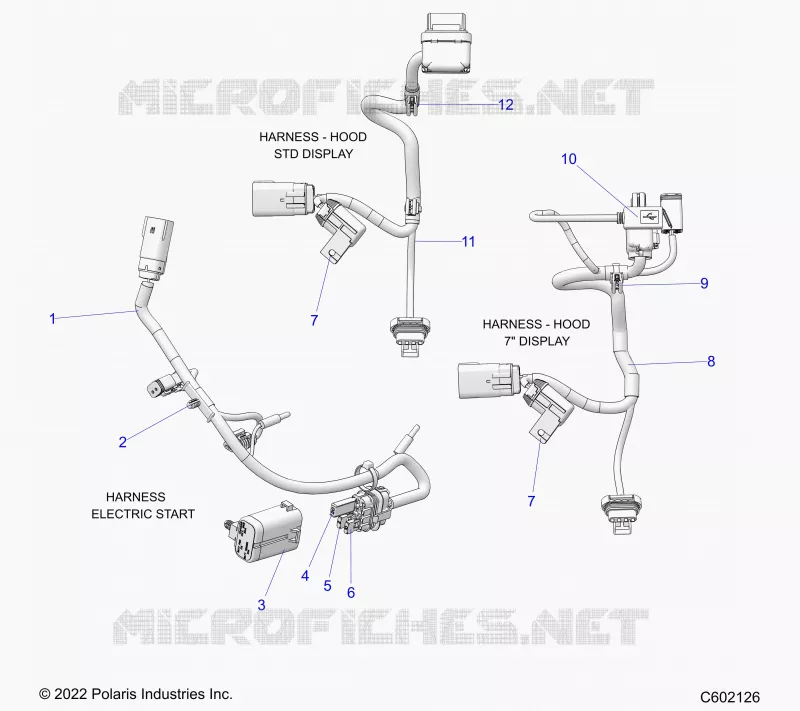 ELEKTRIC, WIRE HARNESS, HOOD, ELECTRIC START