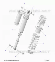 SUSPENSION, REAR SHOCK MOUNTING