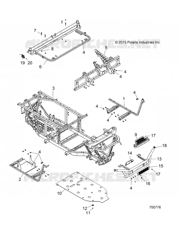 CHASSIS, RAHMEN AND FRONT BUMPER