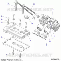 ENGINE, THROTTLE BODY AND VENTILDECKEL