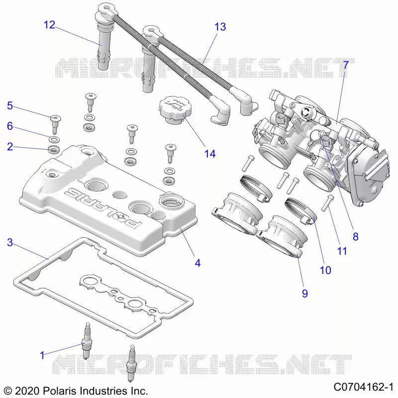ENGINE, THROTTLE BODY AND VENTILDECKEL