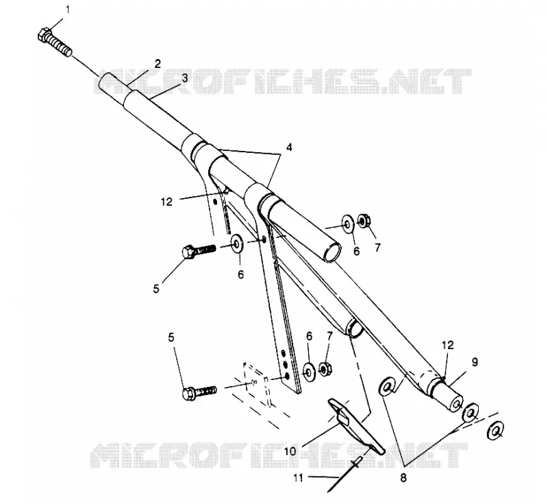 FRONT Drehmomentarm 500 EFI 0963774 and EUROPEAN 500 EFI E963774 (4936183618B012)