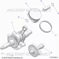 ENGINE, KURBELWELLE, PISTON AND BALANCE SHAFT