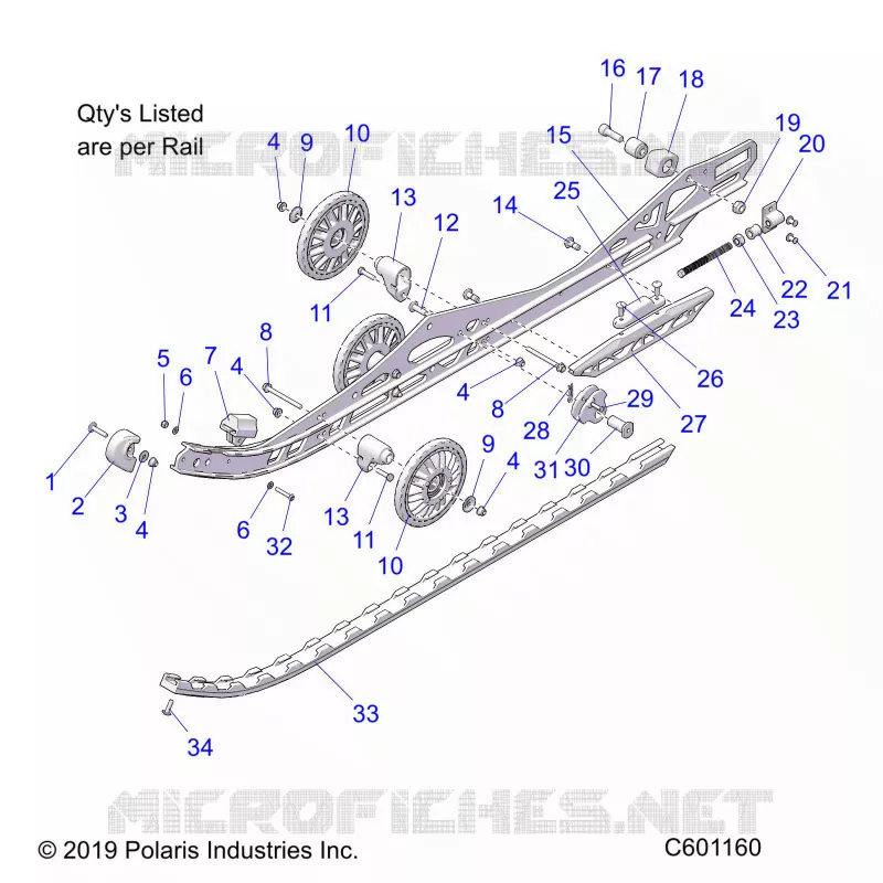 SUSPENSION, RAIL BEAM, LH/RH
