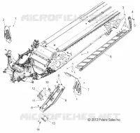 CHASSIS, CLUTCH GUARD AND FUßSTÜTZES (600/155 INCH)