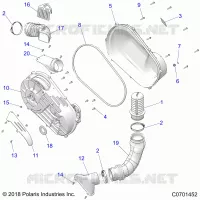 ANTRIEB, CLUTCH COVER AND DUCTING