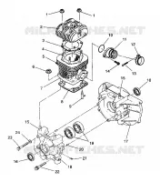 CRANKCASE AND ZYLINDER STARLITE GT / 0933127 (4923232323028A)