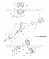 MOTOR, KURBELWELLE AND KOLBEN