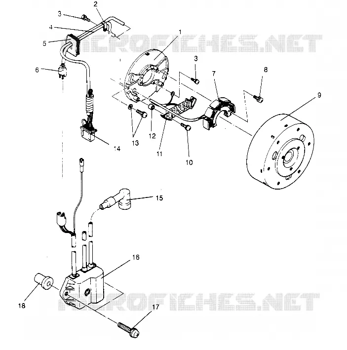 MAGNETO ASSEMBLY  500 EFI 0952774, EFI SKS 0952574,   EFI SKS PT 0952974, A (4929052905D003)