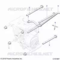 DRIVE TRAIN, GEARCASE MOUNTING, REAR