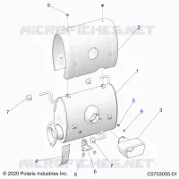 ENGINE, ABGASSYSTEM, SILENCER
