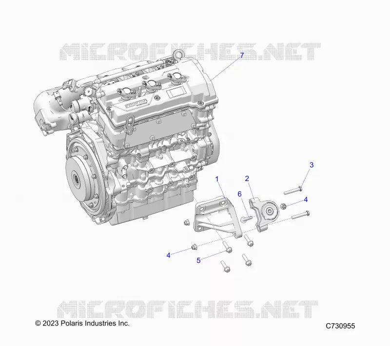 MOTOR, MOUNTING AND LONG BLOCK- R24XAW1RAH/BH/AS/BS/A9/B9 (C730955)