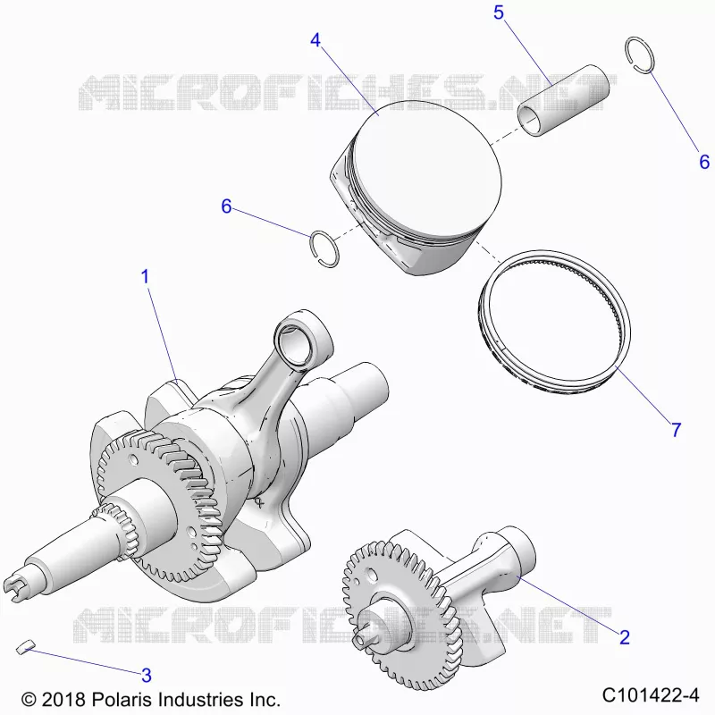 ENGINE, KURBELWELLE, PISTON AND BALANCE SHAFT