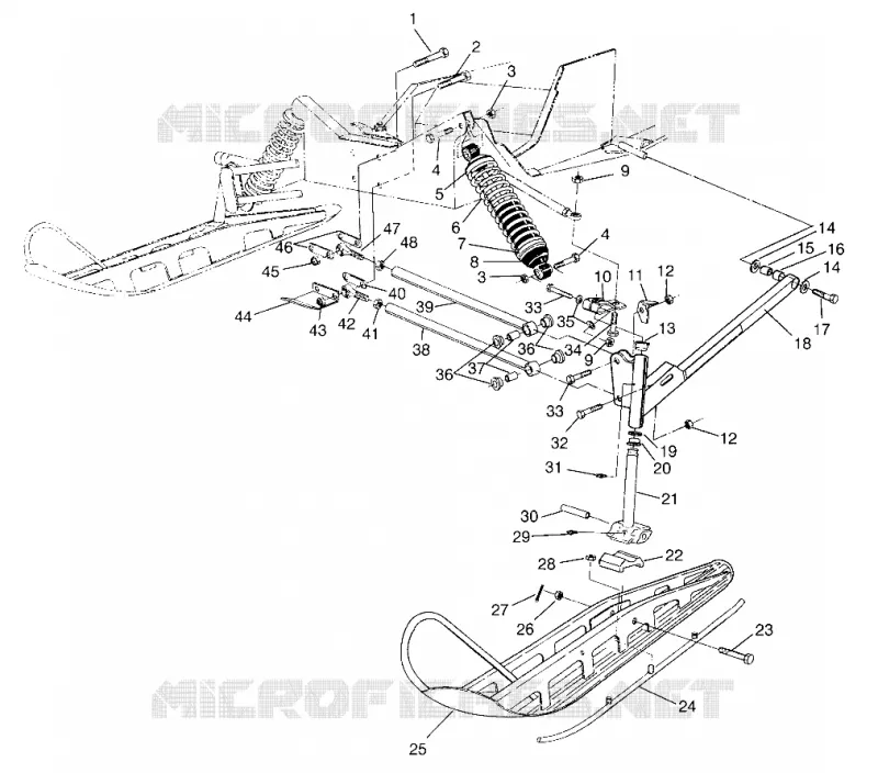 FRONT SUSPENSION AND SKI TRAN SPORT 0960143 AND EURO TRAN SPORT E960143 (4932273227B003)