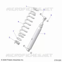 SUSPENSION, REAR SHOCK MOUNTING