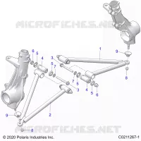 SUSPENSION, A-ARM AND STREBE MOUNTING