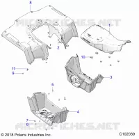 HINTER CAB, SEAT AND FOOTWELLS